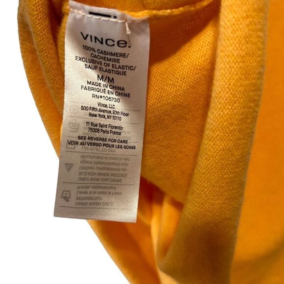 Revolve Vince Cashmere Knit Scoop Neck Tank Camisole Orange Yellow Size Medium - Picture 7 of 10